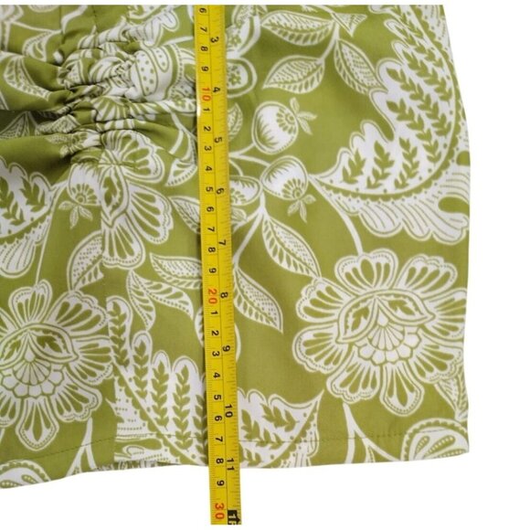 Green & White Floral Smocked Halter Crop Top By Rose + Olive XS, NWT. - Picture 8 of 8